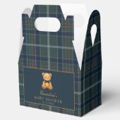 Tartan Plaid Teddy Bear Baby Shower Favor Boxes Bedankdoosjes (Geopend)