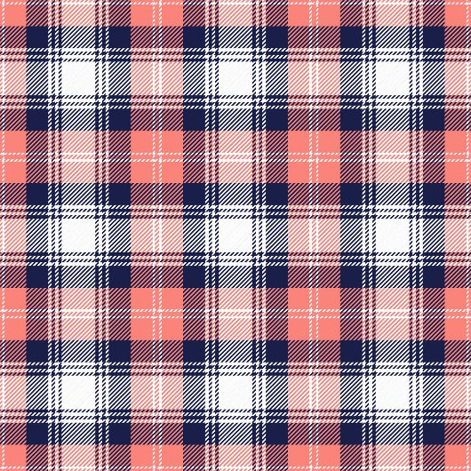 Tartan Plaid Towel Coral Navy Birthday Present Bad Handdoek