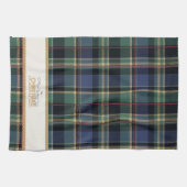 Tartan Prettig Kerstmis Gouden Frame ID1141B Theedoek (Horizontaal)