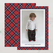 Tartan Prettige feestdagen voor kerstmis Feestdagenkaart (Voorkant / Achterkant)