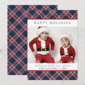 Tartan Prettige feestdagen voor kerstmis Feestdagenkaart (Voorkant / Achterkant)