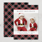 Tartan Prettige feestdagen voor kerstmis Feestdagenkaart (Voorkant / Achterkant)