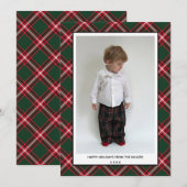 Tartan Prettige feestdagen voor kerstmis Feestdagenkaart (Voorkant / Achterkant)