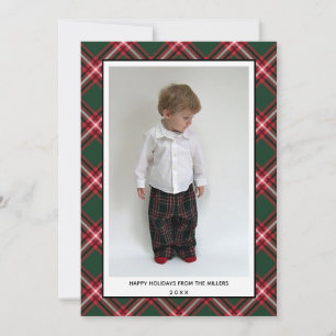 Tartan Prettige feestdagen voor kerstmis Feestdagenkaart