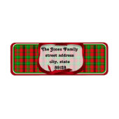 Tartan Pset (2) kerstachtergrond Etiket (Voorkant)