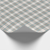 Tartan Pset Beige, Blue & Oranje No. 57 Cadeaupapier (Hoek)