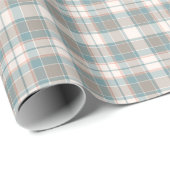 Tartan Pset Beige, Blue & Oranje No. 57 Cadeaupapier (Rol Hoek)