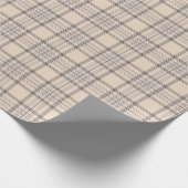 Tartan Pset Beige, bruin & wit nr. 47 Cadeaupapier (Hoek)