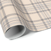 Tartan Pset Beige, bruin & wit nr. 47 Cadeaupapier (Rol Hoek)
