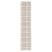 Tartan Pset Beige, bruin & wit nr. 47 Korte Tafelloper (Voorkant)