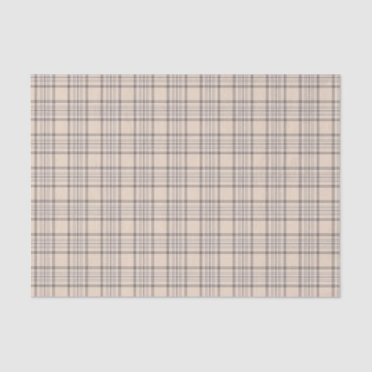 Tartan Pset Beige, bruin & wit nr. 47 Tissuepapier (Voorkant)