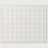 Tartan Pset Beige & White No. 49 Cadeaupapier (Vlak)