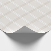 Tartan Pset Beige & White No. 49 Cadeaupapier (Hoek)