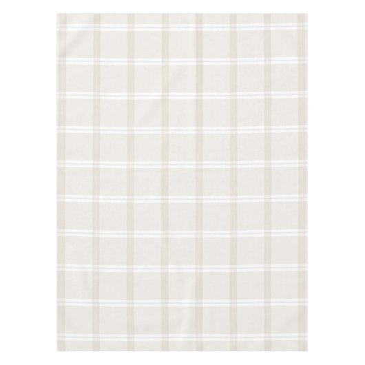 Tartan Pset Beige & White No. 49 Tafelkleed (Voorkant)