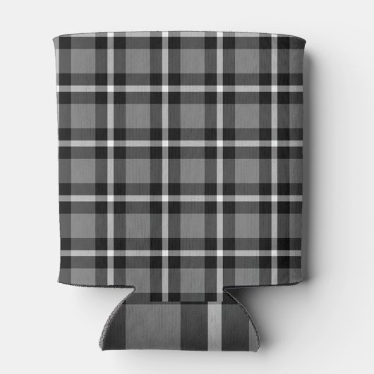 Tartan Pset Black, Grey & White No. 48 Blikjeskoeler (Achterkant)
