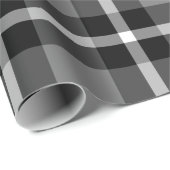 Tartan Pset Black, Grey & White No. 48 Cadeaupapier (Rol Hoek)