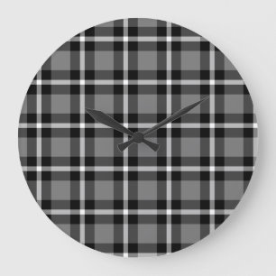 Tartan Pset Black, Grey & White No. 48 Grote Klok