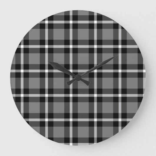 Tartan Pset Black, Grey & White No. 48 Grote Klok (Voorkant)