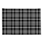 Tartan Pset Black, Grey & White No. 48 Kussensloop (Achterkant-Rechts)