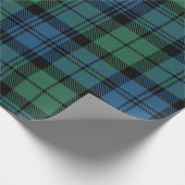 Tartan Pset Blue GreenClan Campbell Holiday Cadeaupapier (Hoek)