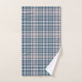 Tartan Pset Blue, Pink & White No. 45 Bad Handdoek (Handdoek)