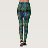 Tartan Pset Campbell Merry en Bright Kerstmis Leggings (Achterkant)