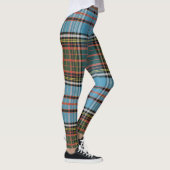 Tartan Pset Clan Anderson Brown Blauwgroen Patroon Leggings (Rechts)