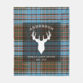 Tartan Pset Clan Anderson Family Lake House Fleece Deken (Voorkant)