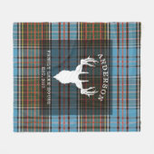 Tartan Pset Clan Anderson Family Lake House Fleece Deken (Voorkant (Horizontaal))