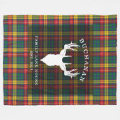 Tartan Pset Clan Buchanan Familienaam Lake House Fleece Deken (Voorkant (Horizontaal))