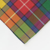 Tartan Pset Clan Buchanan Familienaam Lake House Fleece Deken (Hoek)