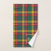 Tartan Pset Clan Buchanan Yellow Red Green Check Bad Handdoek (Handdoek)