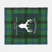 Tartan Pset Clan Davidson Family Lake House Fleece Deken (Voorkant (Horizontaal))