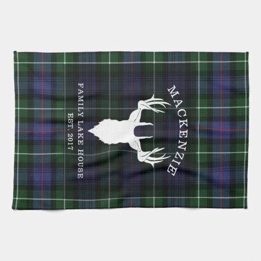 Tartan Pset Clan MacKenzie Family Lake House Theedoek (Horizontaal)