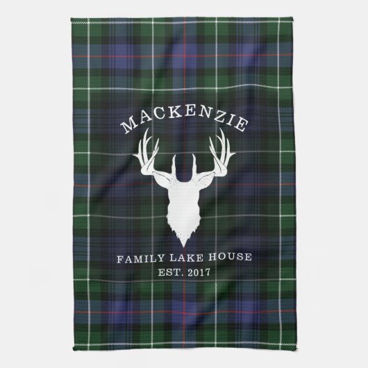 Tartan Pset Clan MacKenzie Family Lake House Theedoek (Verticaal)