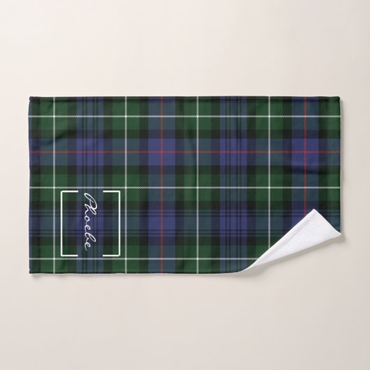 Tartan Pset Clan MacKenzie Green Paarse Check Bad Handdoek (Handdoek)