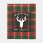 Tartan Pset Clan MacKinnon Family Lake House Fleece Deken (Voorkant)