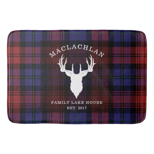 Tartan Pset Clan MacLachlan Familie Lake House Badmat (Voorkant)