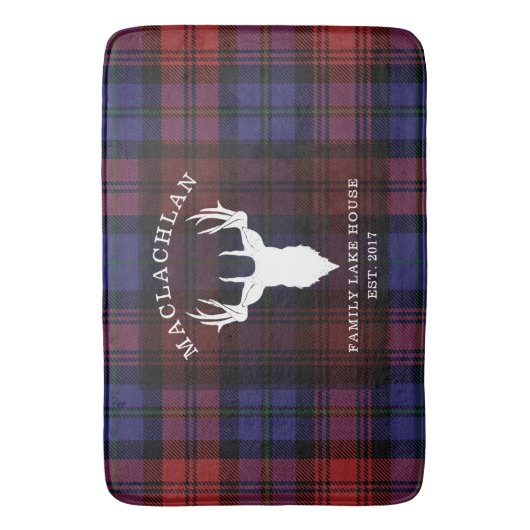 Tartan Pset Clan MacLachlan Familie Lake House Badmat (Voorkant Verticaal)