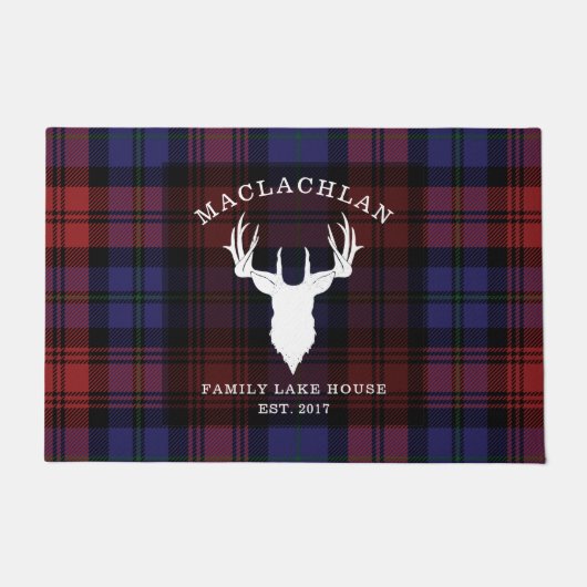Tartan Pset Clan MacLachlan Familie Lake House Deurmat (Voorkant)