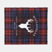 Tartan Pset Clan MacLachlan Familie Lake House Fleece Deken (Voorkant (Horizontaal))