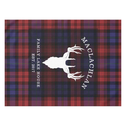 Tartan Pset Clan MacLachlan Familie Lake House Tafelkleed (Voorkant (Horizontaal))