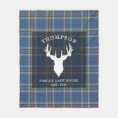 Tartan Pset Clan Thompson Family Lake House Fleece Deken (Voorkant)