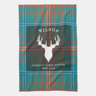 Tartan Pset Clan Wilson Family Lake House Theedoek