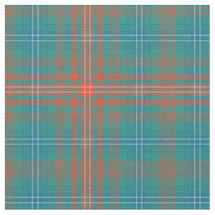 Tartan Pset Clan Wilson Oranje Blue Check Stof