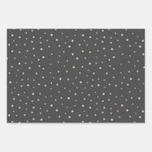 Tartan Pset en Snowflake Monochroom Inpakpapier Vel (Voorkant 3)