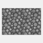 Tartan Pset en Snowflake Monochroom Inpakpapier Vel (Voorkant 2)