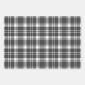 Tartan Pset en Snowflake Monochroom Inpakpapier Vel (Voorkant)