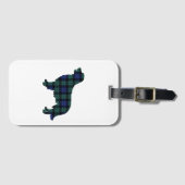 Tartan Pset Golden Retriever Bagagelabel (Voorkant (horizontaal))