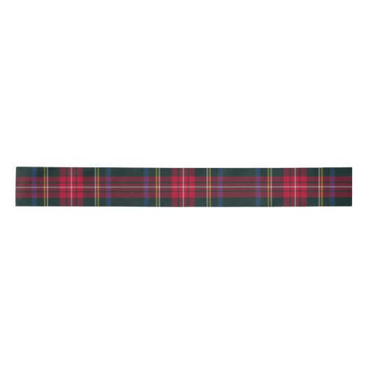 Tartan Pset Green Red Satijnen Lint (Voorkant)